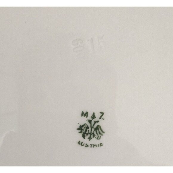 MZ Austria, Hand Painted Porcelain Decorative Plate with Poppies, Flowers - Picture 3 of 4